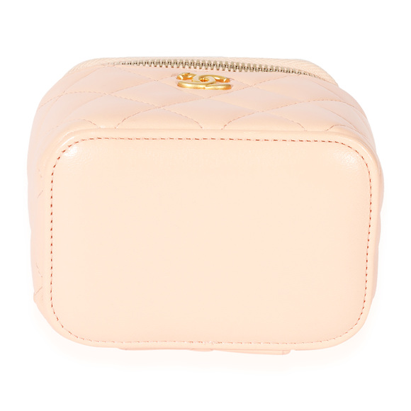 Chanel Pink Lambskin Pearl Crush Mini Vanity Case - Picture 5 of 7
